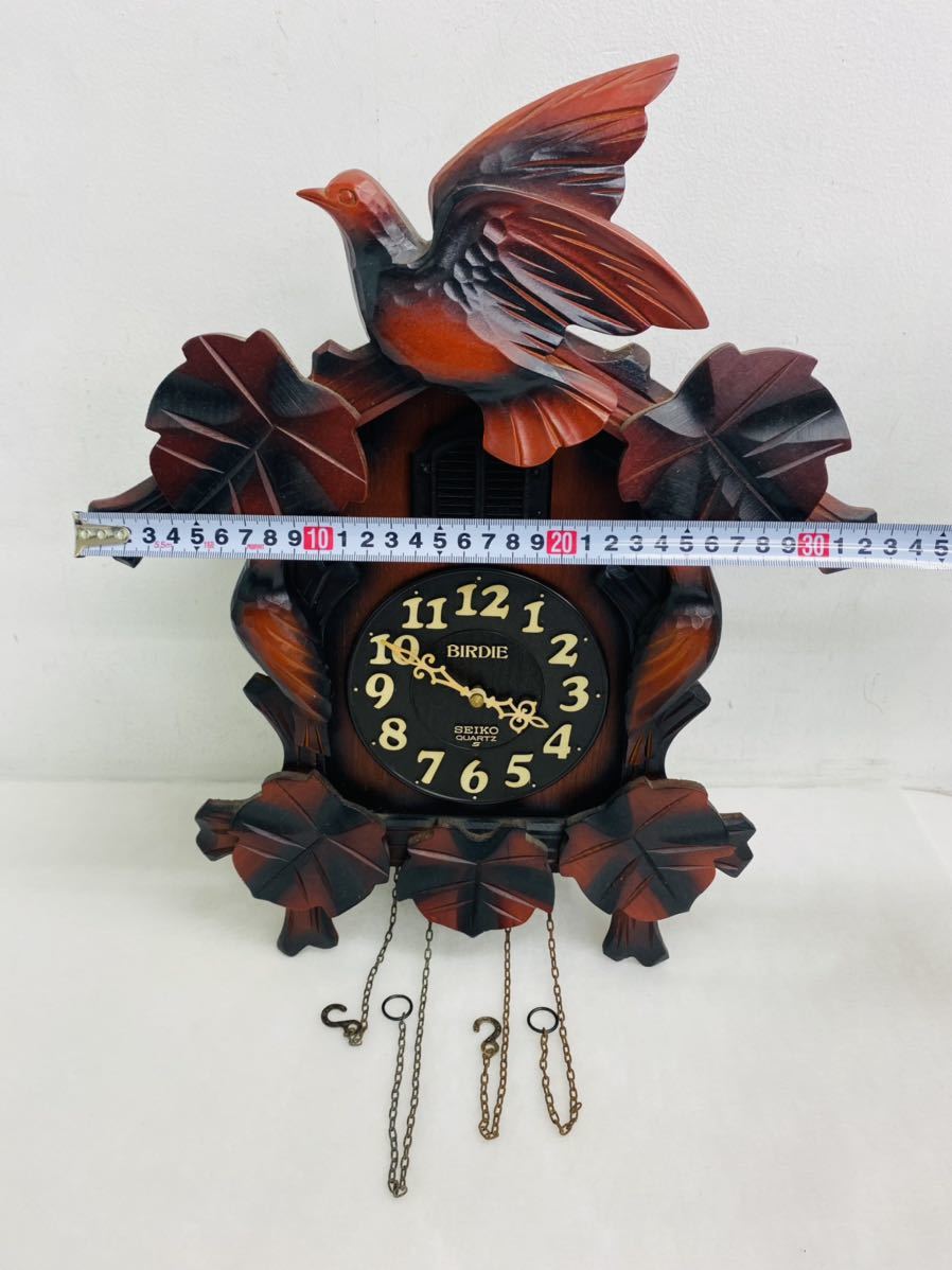 ♪ SEIKO セイコー BIRDIE クォーツ 電池式 木製 鳩時計 PB311B 振り子