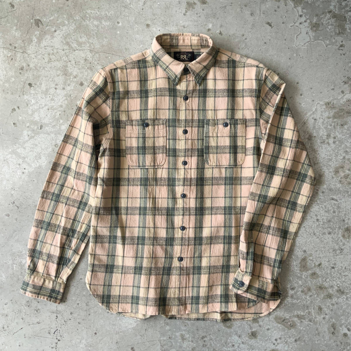 新作入荷，100%新品 1円スタート Mサイズ RRL ダブルアールエル チェックシャツ ネルシャツ プラッド ワーク 長袖 20s 30s Double RL ラルフローレン(トップス)｜売買されたオークション情報、yahooの商品情報をアーカ 男性用