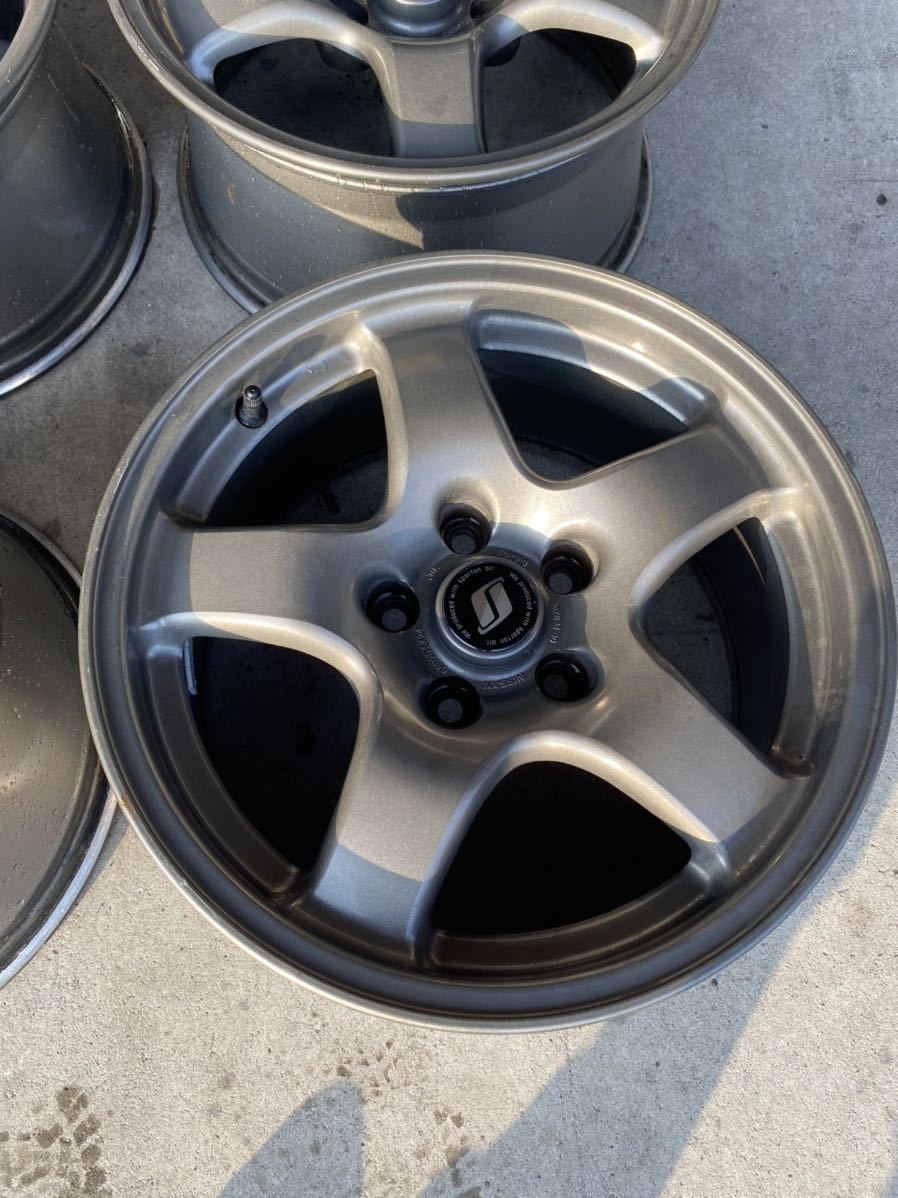 R32GTR 純正ホイール 16インチ 114.3 5穴 8J+30 鍛造 シルビア等 流用