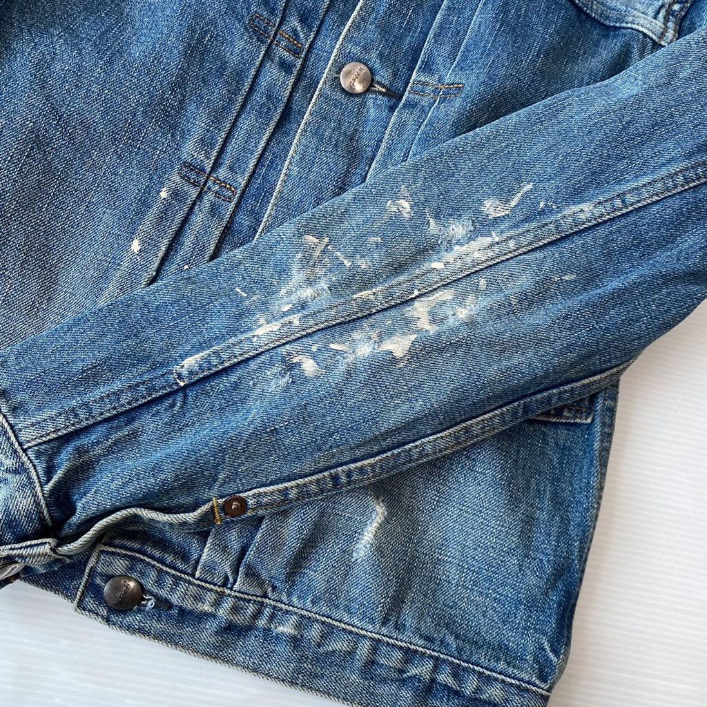 現HYKE green ダメージ加工デニムジャケットサイズ1 green（Gジャン