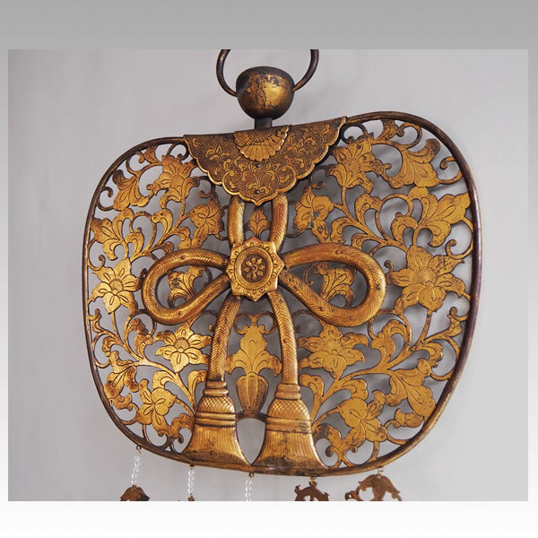 仏教美術 木彫り華鬘 けまん 荘厳具 御本尊飾り 仏具 仏具御本尊飾り