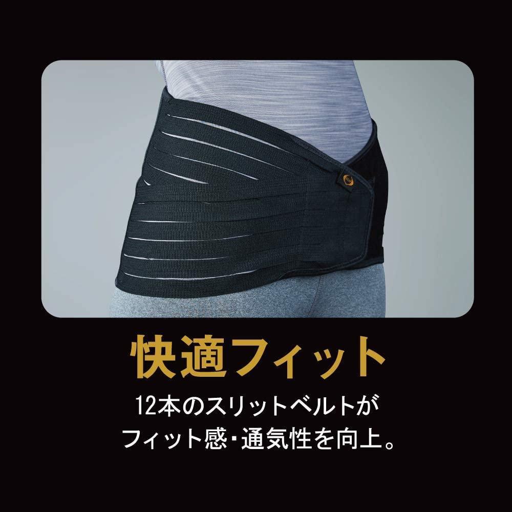 腰サポーター ライザップ 男女兼用 グンゼ | サポーター スリットベルト仕様 RIZAP RSP4 腰用 スポーツ POPPOP11 コラボ 腰ベルト しっかりフィット スリットベルト
