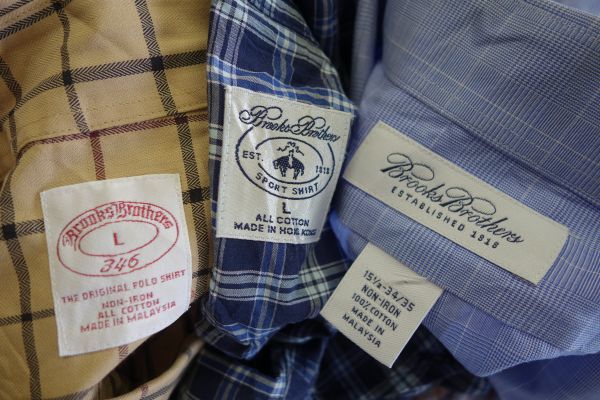 | Brooks Brothers Regular アイリッシュリネン スポーツシャツ Fit ソリッド BROOKS SOPH. NAVY): BROTHERS &frasl; ブルックスブラザーズ 別注 GFロゴ