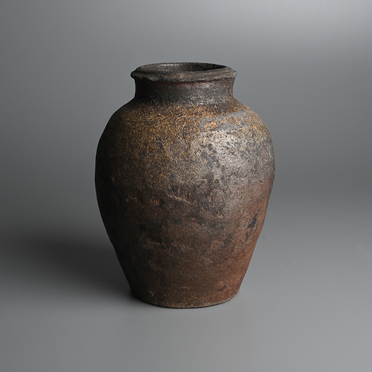 古越前 穀物壺/種壺 高さ約268mm 茶壺 陶器 古陶磁 日本六