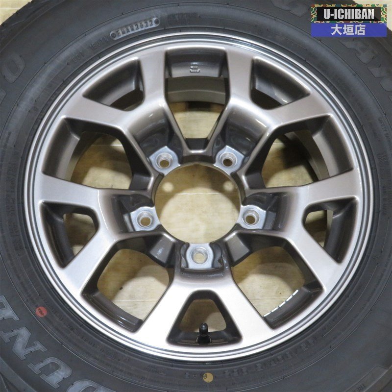 新車外し 2022年製 ダンロップ グラントレック AT20 195/80R15 JB74 シエラ 純正 15インチ 5H 139.7 ガンメタ 4本セット 002 9 新車外し 2022年製 ダンロップ 2本 中古タイヤ 195&frasl;80R15ジムニーシエラ