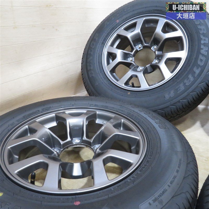 新車外し 2022年製 ダンロップ グラントレック AT20 195/80R15 JB74 シエラ 純正 15インチ 5H 139.7 ガンメタ 4本セット 002 9 新車外し 2022年製 ダンロップ 2本 中古タイヤ 195&frasl;80R15ジムニーシエラ