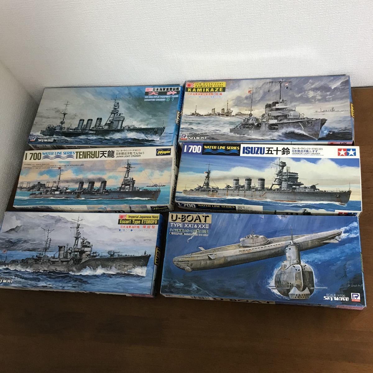 プラモデル○1/700 戦艦 6箱 まとめ売り セット 五十鈴/天龍/神風/海防  