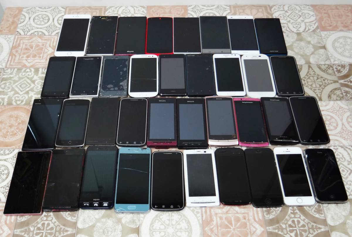 携帯電話 スマートフォン 計37台 中古ジャンク ガラケー 携帯電話