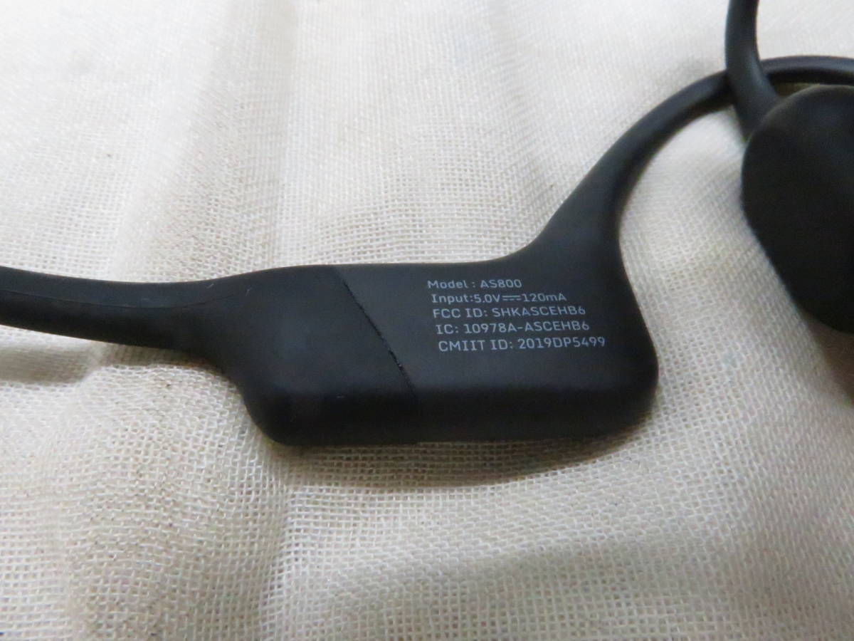 得価，人気 越☆☆２２　※動作確認済み　アフターショックス　AS800　AfterShokz　ワイヤレス骨伝導ヘッドホン　骨伝導イヤホン