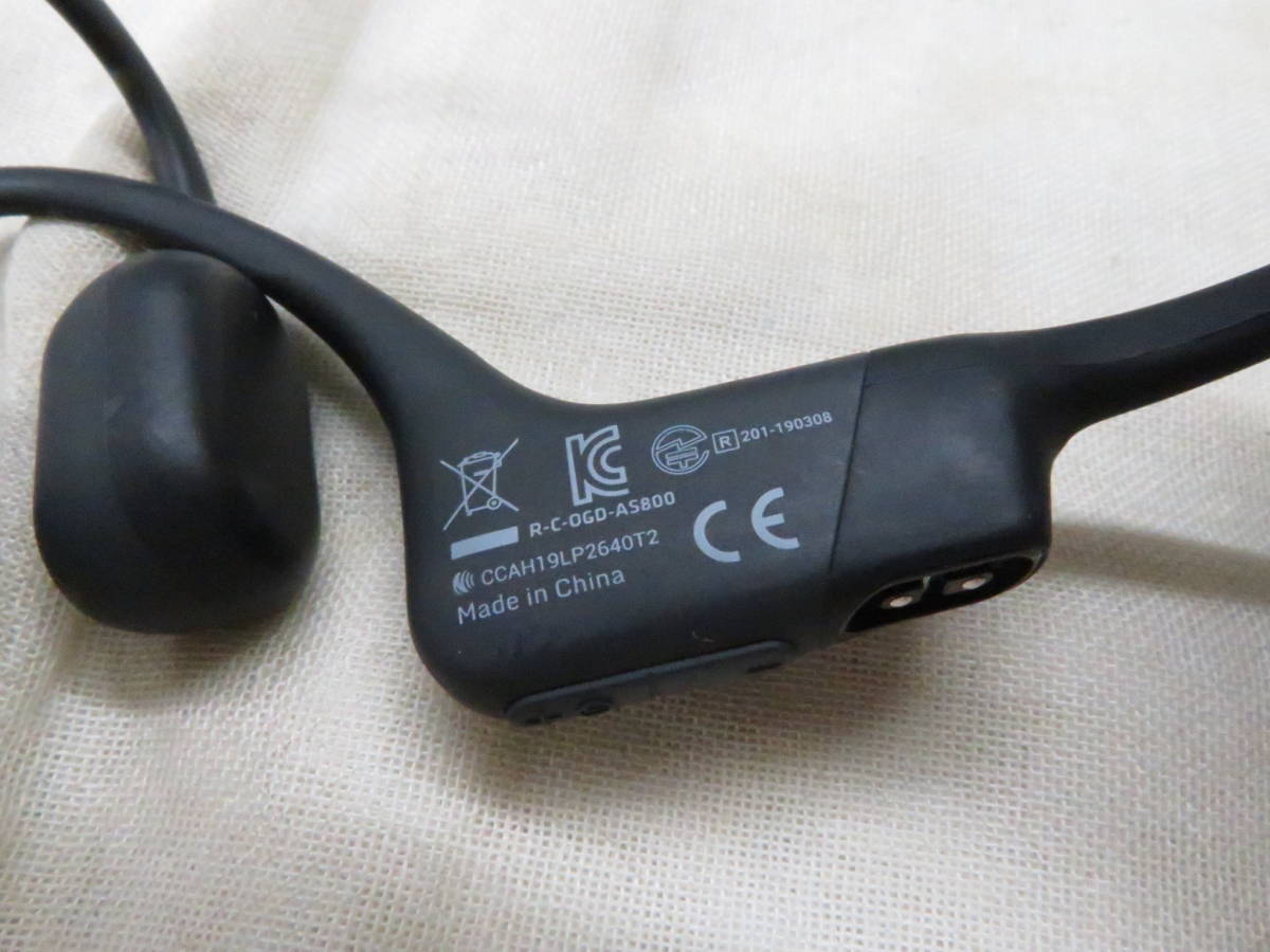 得価，人気 越☆☆２２　※動作確認済み　アフターショックス　AS800　AfterShokz　ワイヤレス骨伝導ヘッドホン　骨伝導イヤホン