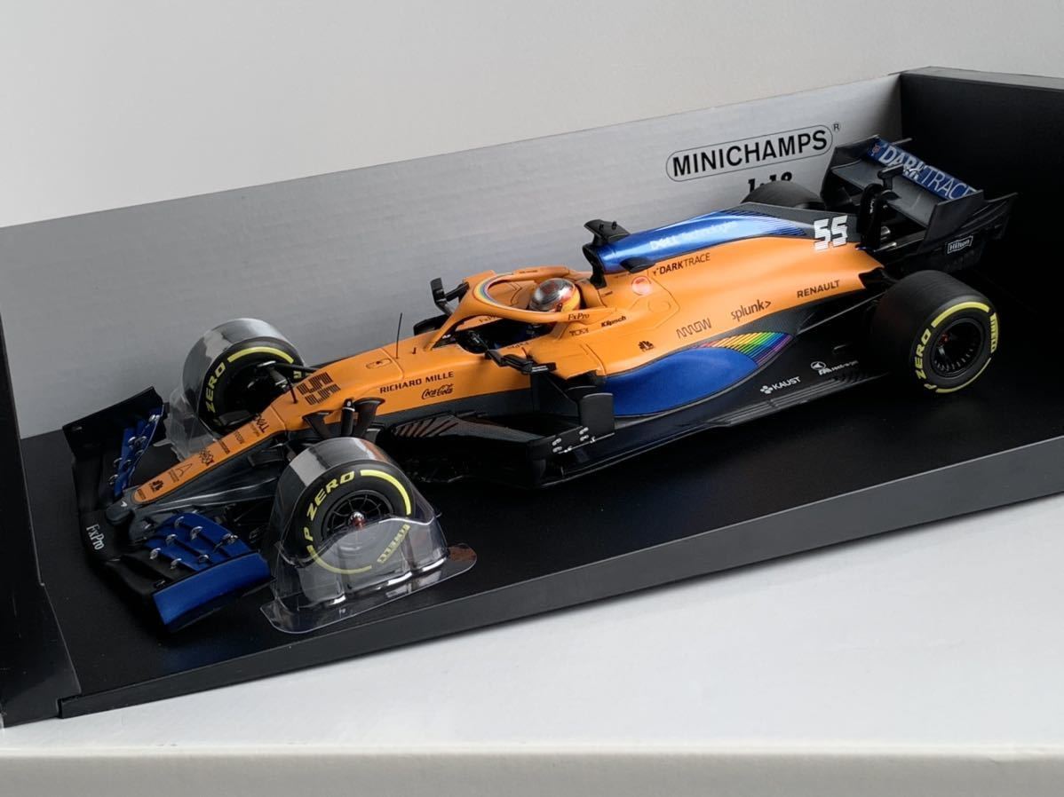 ミニチャンプス 1/18 マクラーレン MCL35M オーストリアGP 2020 サインツ（現フェラーリ） 504台限定