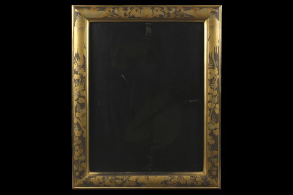 LIG】大日本帝国海軍 金蒔絵 菊紋入鳳凰桐文額縁 コレクター収蔵品