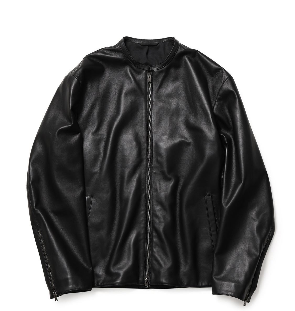 新品】ADAM ET ROPE' シープ レザー シングル ライダース ジャケット