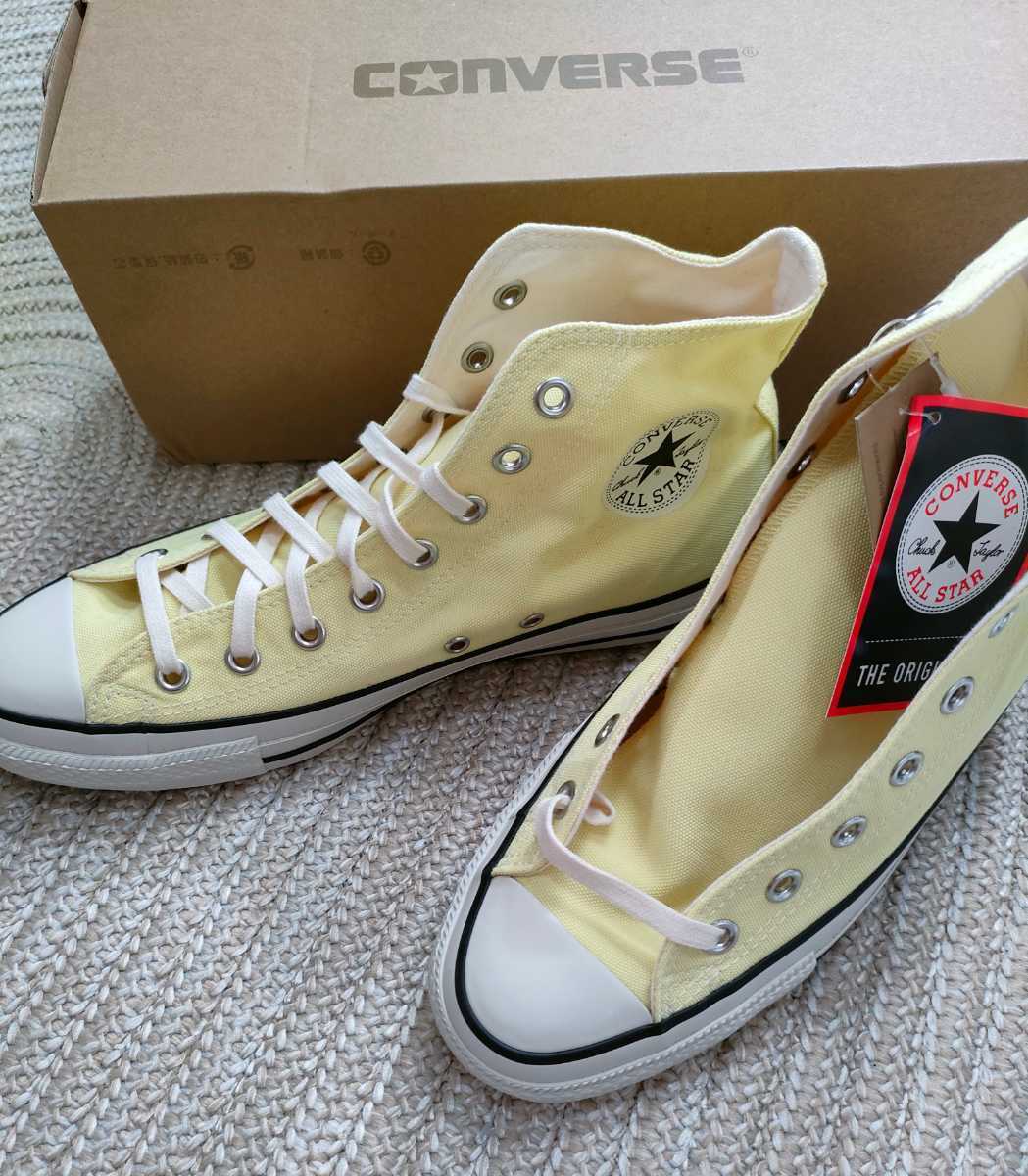 新品 未使用 CONVERSE ALL STAR HI ライトイエロー 28cm コンバース 