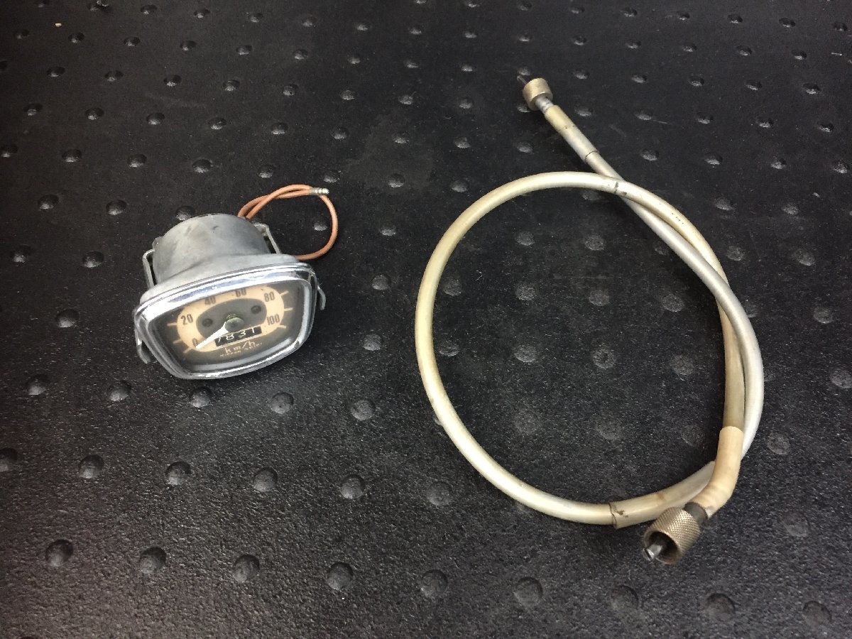 HONDA C105 スーパーカブ55 実動スピードメーター&ワイヤー 当時物