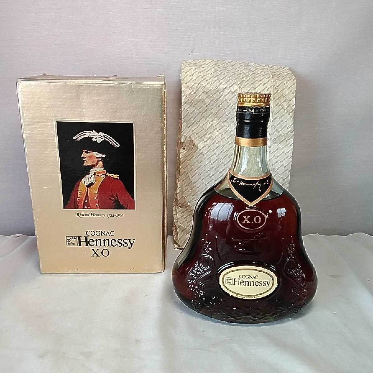 ヘネシー コニャック XO Hennessy 箱付き X.O 古酒 金キャップ 