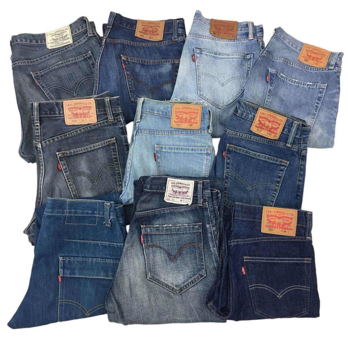 100%新品，大人気 D21 Levi's リーバイス デニム 10本 まとめ売り 卸売り まとめ ジーンズ パンツ ハーフパンツ Gパン メンズ 501 503 510 511 512 529他(W32)｜売買されたオークション情報、yahooの商品情報をアーカイ W32
