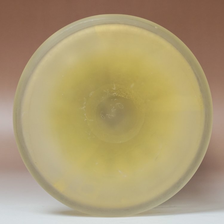 藝】藤田喬平 手吹硝子 黄色金彩 共箱 真作保証