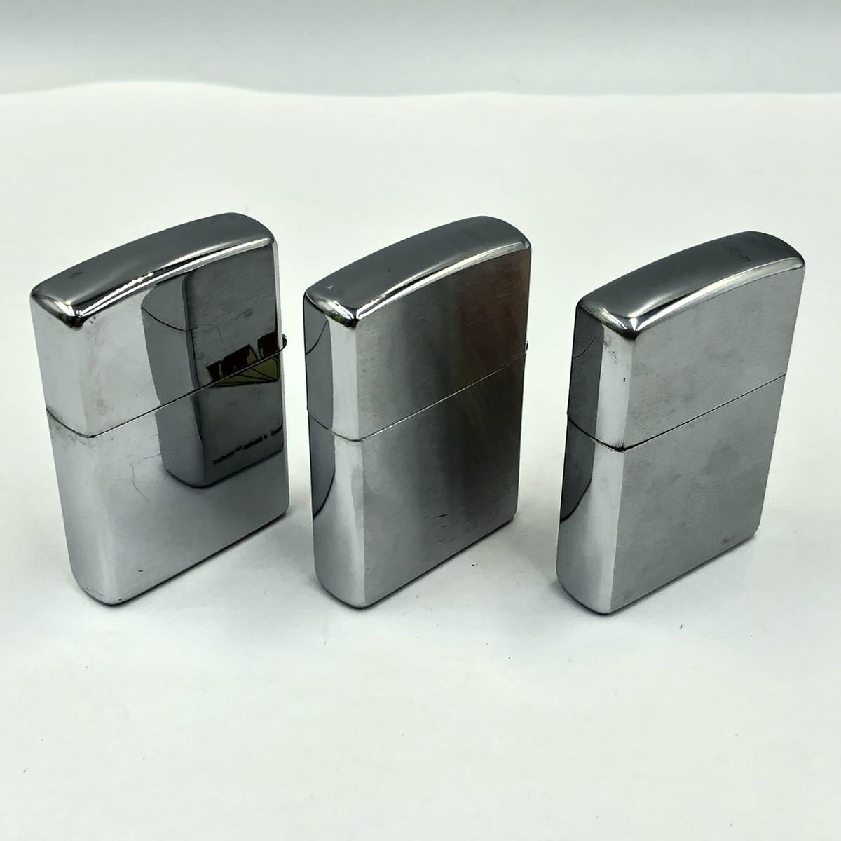 9.9 TK-T8☆ZIPPO 3点まとめ☆オイルライター/シルバー系/片面デザイン 