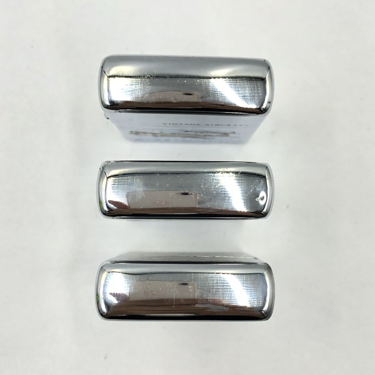 9.9 TK-T8☆ZIPPO 3点まとめ☆オイルライター/シルバー系/片面デザイン 