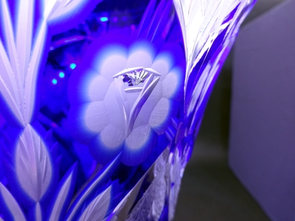 POLONIA ブルー 花瓶 ポロニア 切子 クリスタル 2026年最新Yahoo