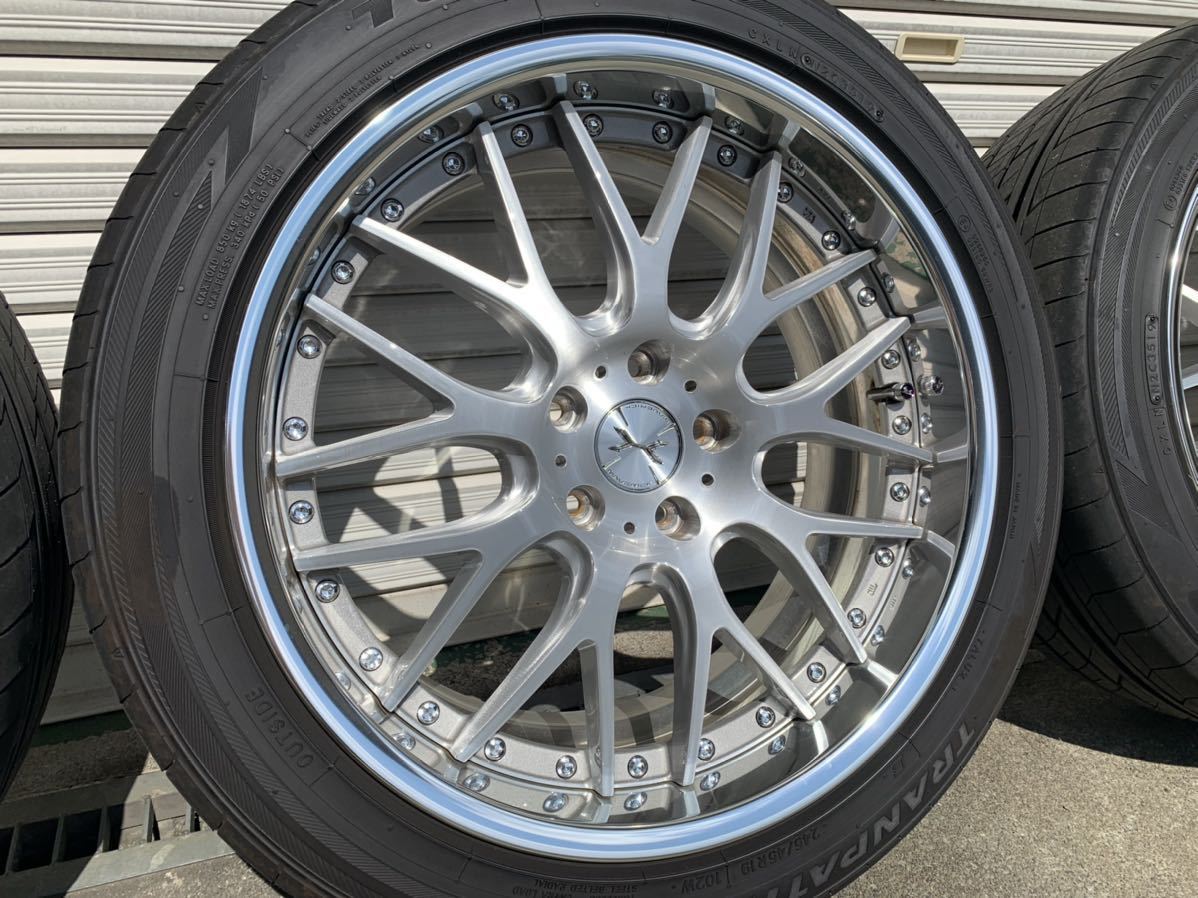 美品！希少色！ブラッシュドシルバー weds MAVERICK 709M 19インチ 8.5 