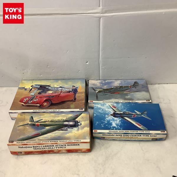 1円～ ジャンク ハセガワ 1/48 中島 B6N1 艦上攻撃機 天山 一一型 特別仕様 三菱 A6M8 零式艦上戦闘機 五四/六四型 特別仕様 他