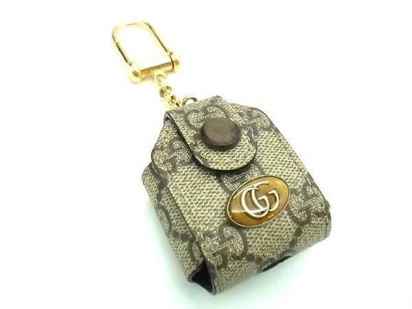 1円 □美品□ GUCCI グッチ GG柄 PVC キーホルダー バッグチャーム