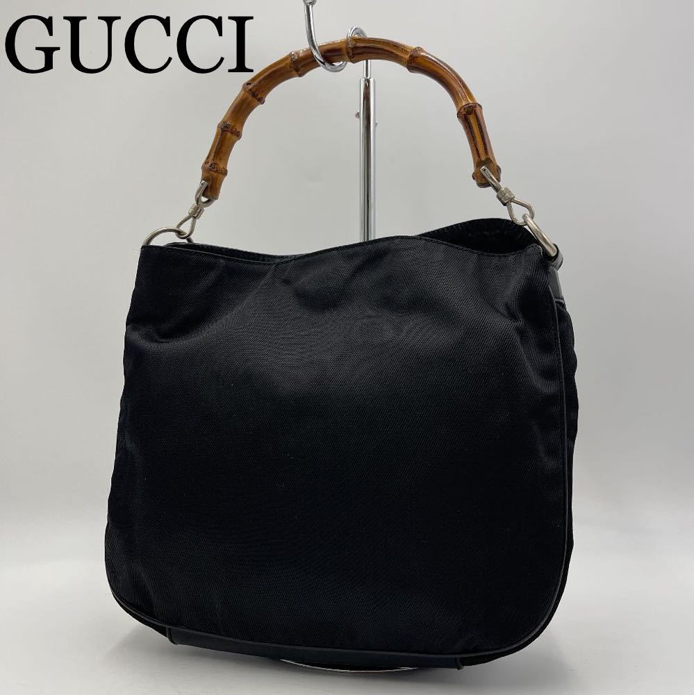 GUCCI グッチ バンブー ハンドバッグ ブラック トート オシャレ 