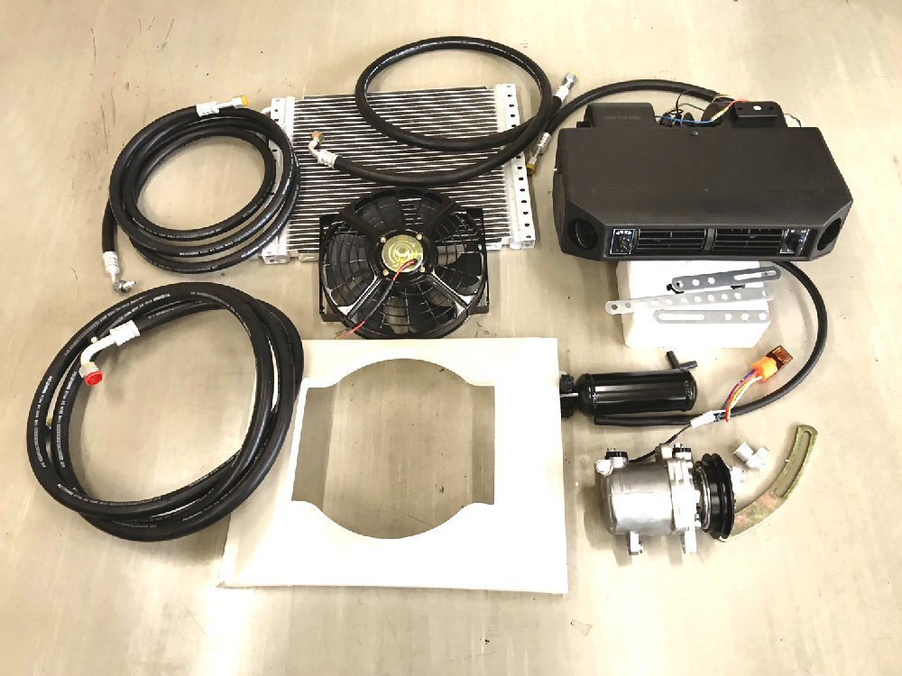 【業者様専用】☆２セット分☆ 即納!! クーラー キット　シングル ファン タイプ 旧車 ヴィンテージ車 吊り下げ式 カーエアコン 新品