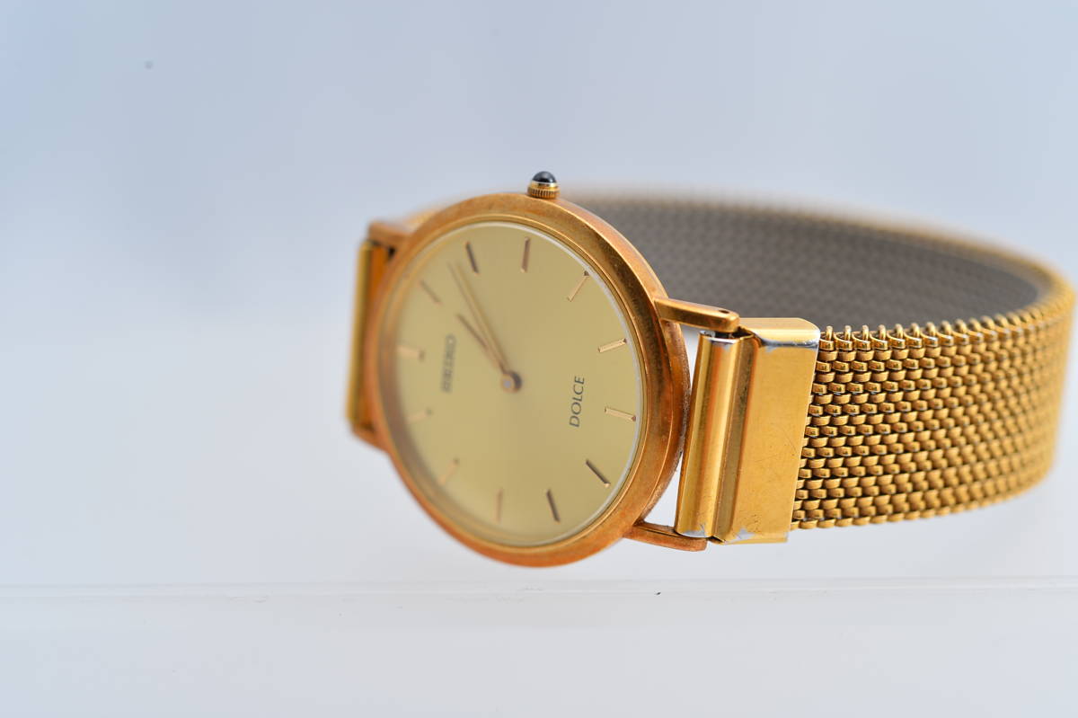 全国無料，最新作 #1961 SEIKO DOLCE 18KT 8N40-6080 セイコー 金無垢 