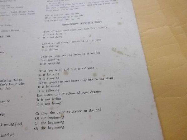 水色V字帯赤盤LP】ビートルズ/リボルバー OP-7600 帯付き補充票付き