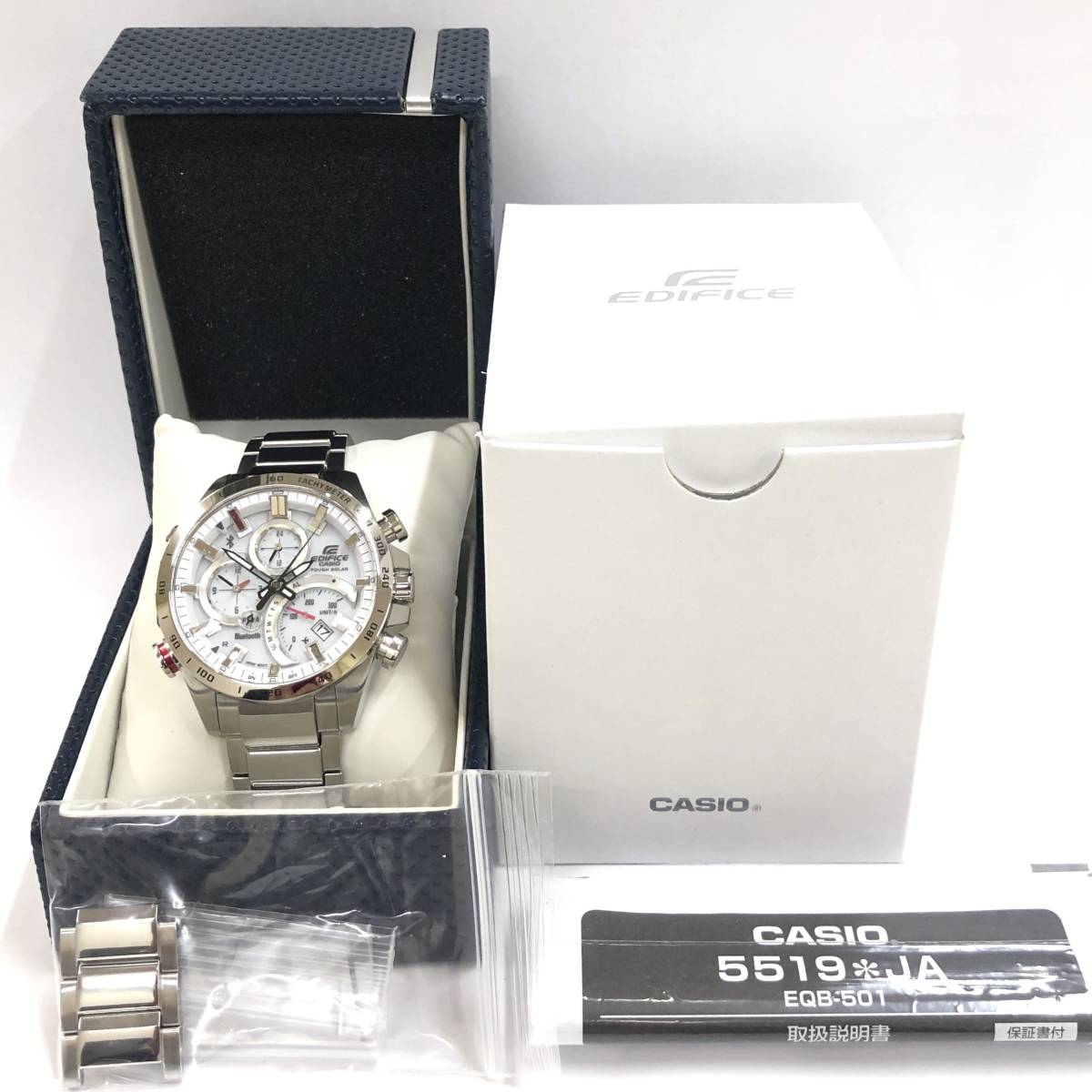 1円スタート CASIO EDIFICE カシオ エディフィス EQB-501 タフソーラー