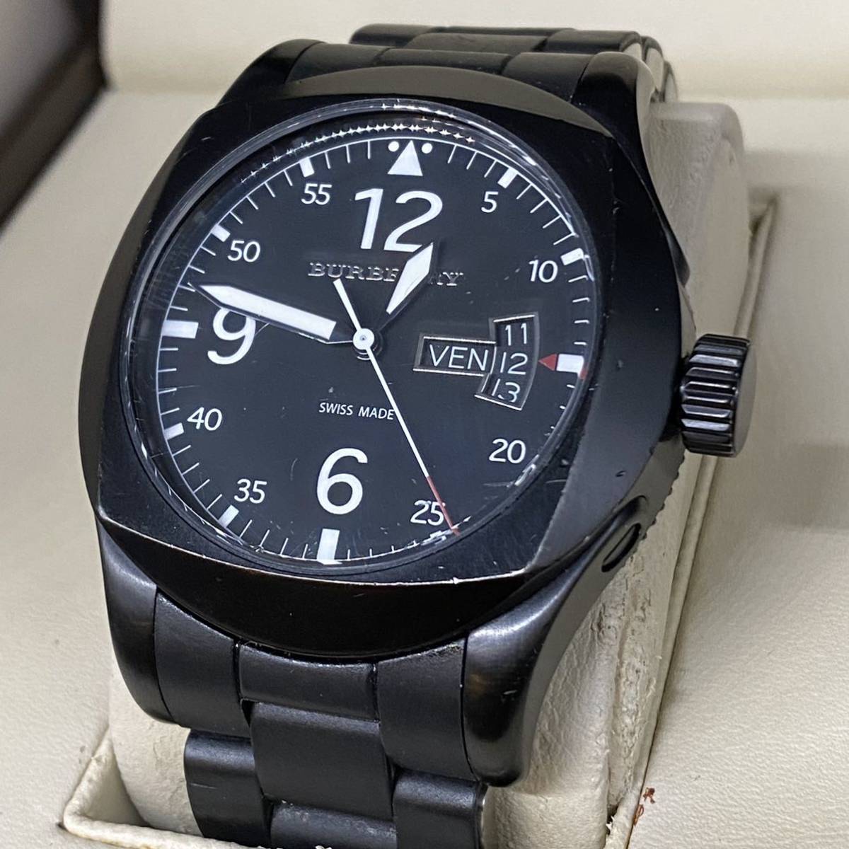 BU7638 バーバリー 腕時計 メンズ BURBERRY デイデイト 稼働品 送料 