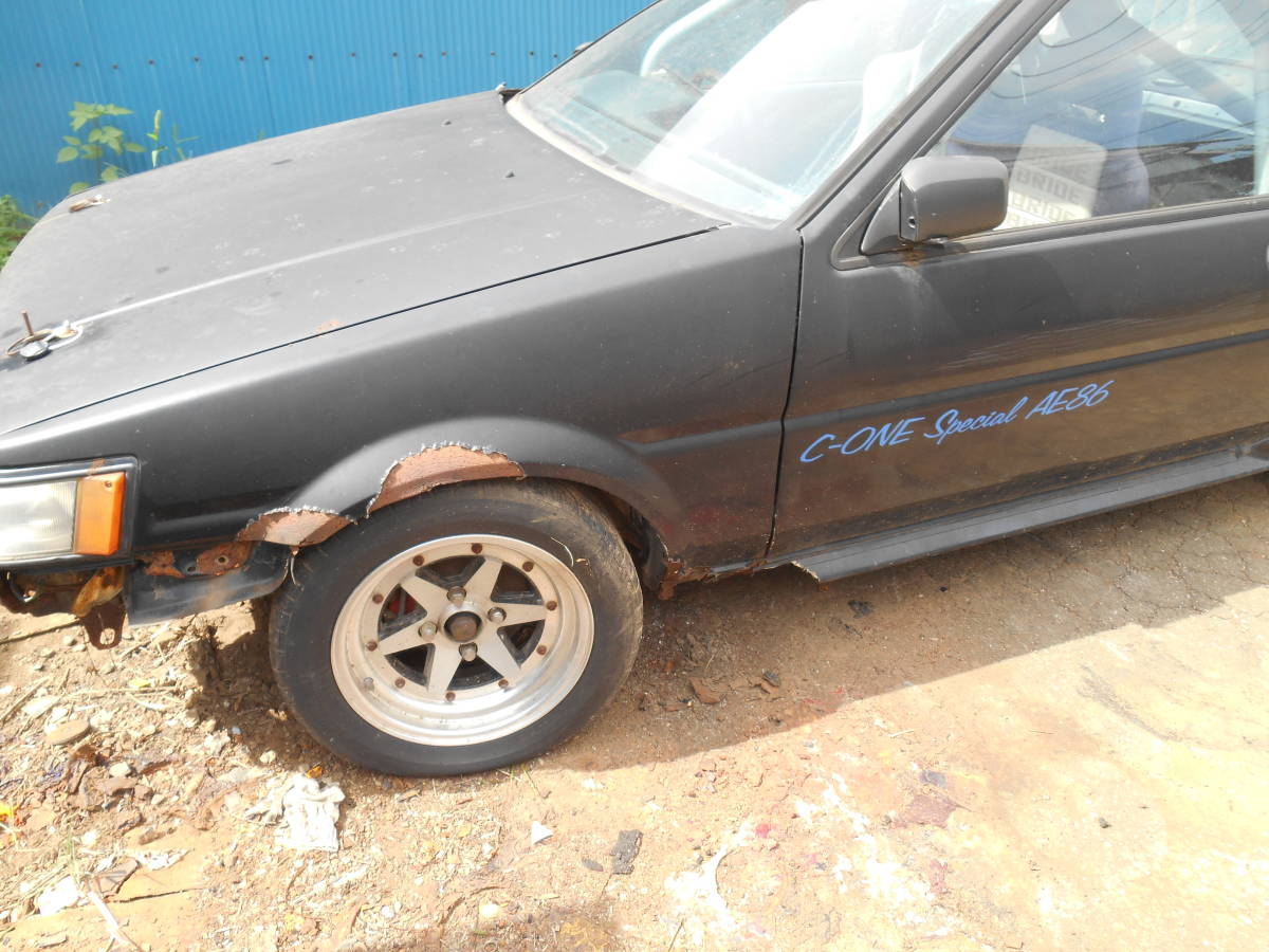 AE86 部品取り車 トヨタ ハチロク 稀少☆ 書類無し エンジンレス Yahoo 