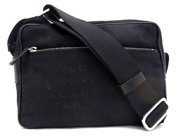 ブルガリ ロゴマニア BVLGARI 1円 キャンバス×レザー - 美品 レザー 