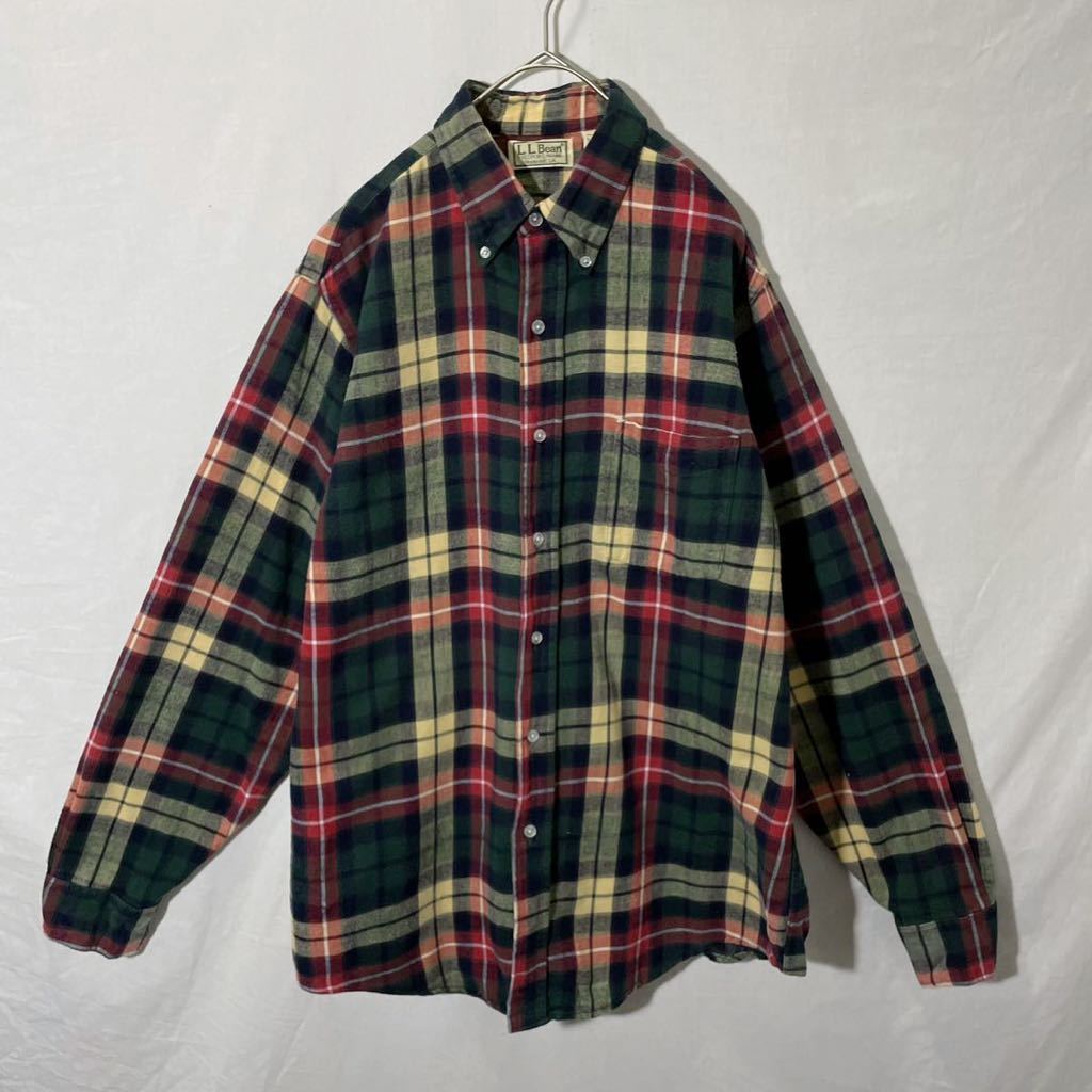  L.L.Bean 長袖チェックシャツ 古着 Mサイズ アメリカ製 ボタンダウン ヴィンテージ コットン ネルシャツ(Mサイズ)｜売買されたオークション情報、yahooの商品情報をアーカイブ公開 - オークファ 長袖シャツ一般