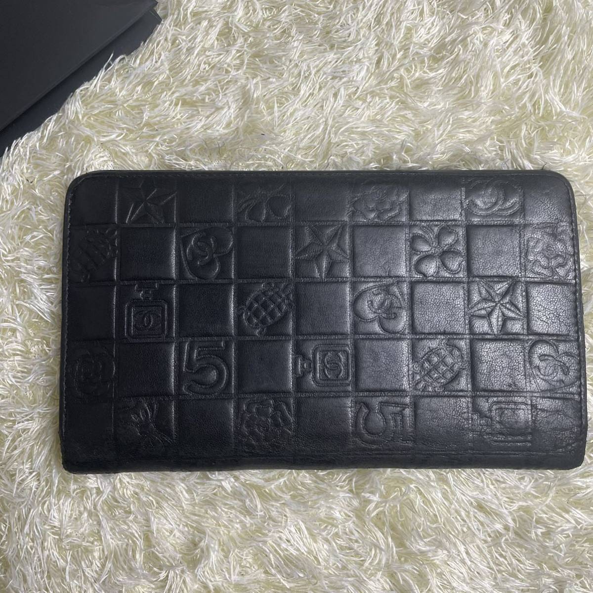 1円 【極美品】シャネル アイコン長財布 ココマーク キャビアスキン 