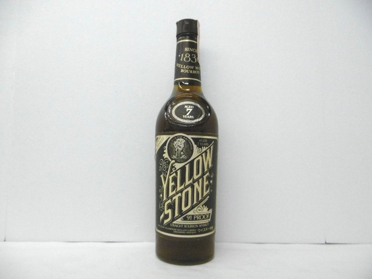 古酒 未開栓 YELLOW STONE イエローストーン 7年 ケンタッキー ストレート BOURBON バーボン WHISKY ウイスキー 特級 750ml 45％ B5394xR