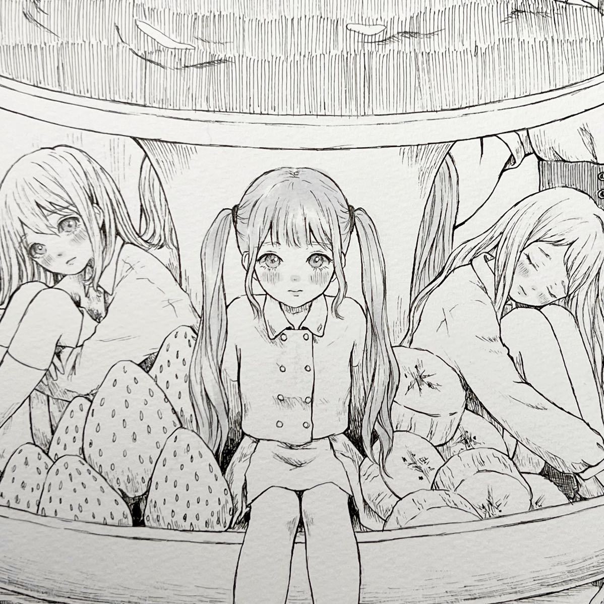 オリジナル 創作 ペン画 イラスト 女の子 チョレートフォンデュ 手描き アナログ イラスト 手描きイラスト 手描きイラスト 売買されたオークション情報 Yahooの商品情報をアーカイブ公開 オークファン Aucfan Com