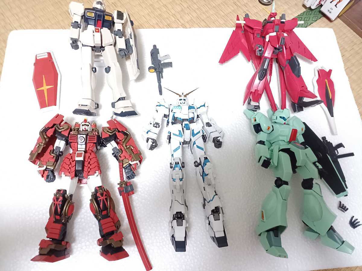 MG1/100ユニコーンガンダム塗装完成品、MG1/100ジェガン、MG1/100武者 