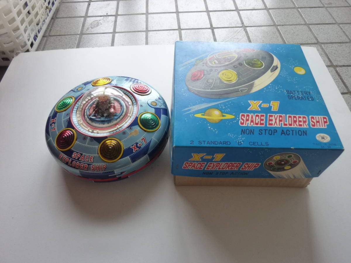HOT，最新作】 マスダヤ ブリキ製 円盤 SPACE EXPLORER SHIP X-7 箱