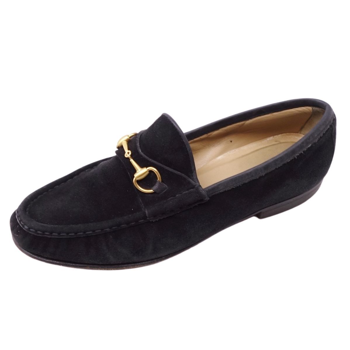 Vintage グッチ GUCCI ローファー モカシン ホースビット スウェード レディース シューズ 靴 38C(25cm相当) ブラック ch09do-rm11r05490 GUCCI ローファー グッチ 革靴 26.5 未使用