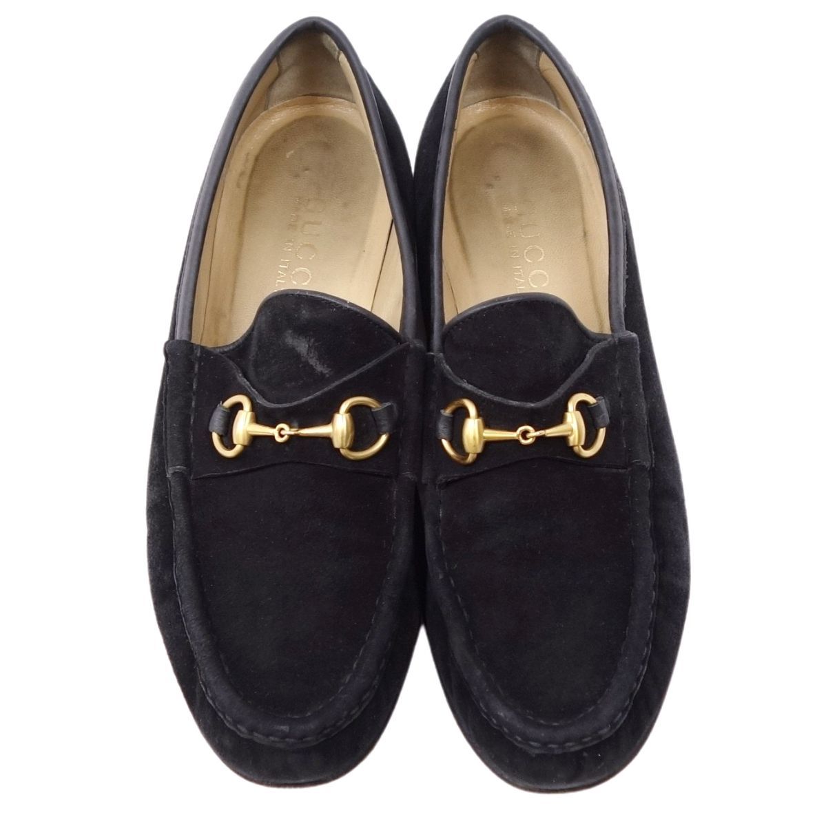 Vintage グッチ GUCCI ローファー モカシン ホースビット スウェード レディース シューズ 靴 38C(25cm相当) ブラック ch09do-rm11r05490 GUCCI ローファー グッチ 革靴 26.5 未使用