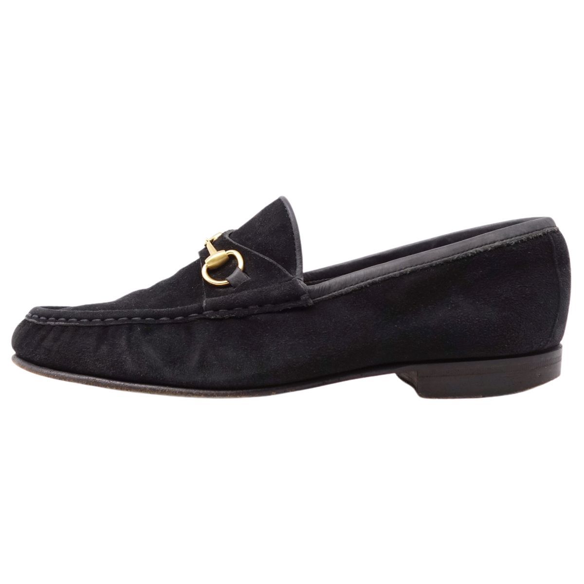 Vintage グッチ GUCCI ローファー モカシン ホースビット スウェード レディース シューズ 靴 38C(25cm相当) ブラック ch09do-rm11r05490 GUCCI ローファー グッチ 革靴 26.5 未使用