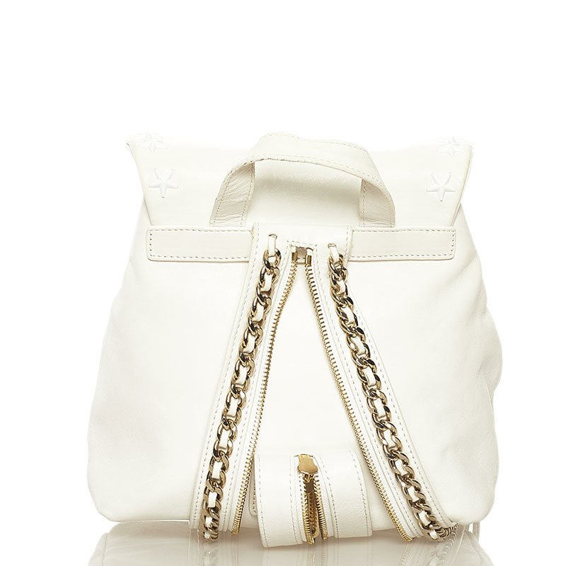 ジミーチュウ スタッズ リュック バックパック ホワイト レザー レディース JIMMY CHOO 【中古】 ジミーチュウ リュック JIMMY 新品未使用JIMMY スター JIMMYCHOO