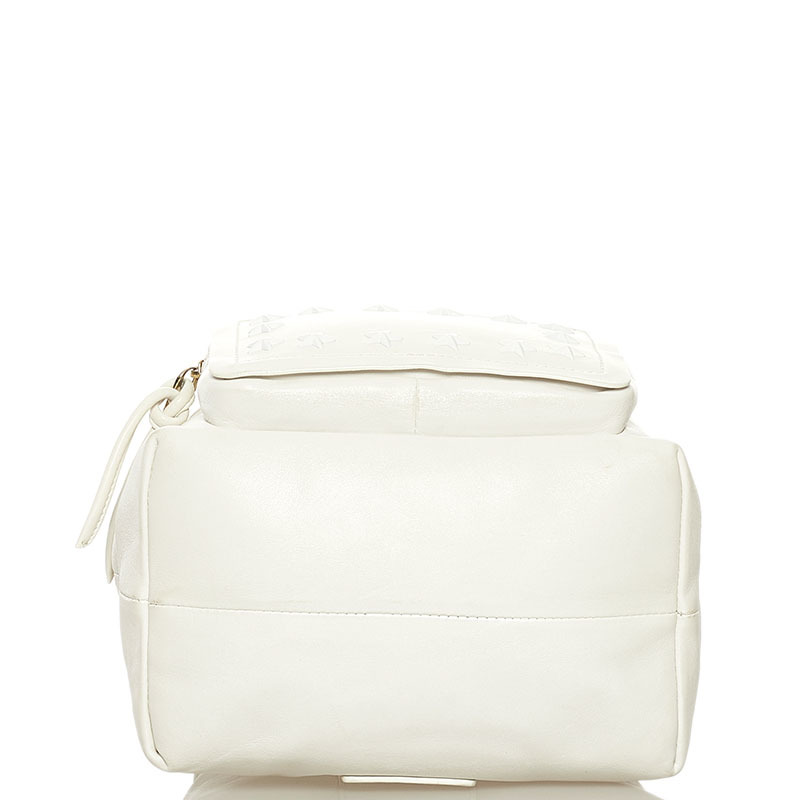 ジミーチュウ スタッズ リュック バックパック ホワイト レザー レディース JIMMY CHOO 【中古】 ジミーチュウ リュック JIMMY 新品未使用JIMMY スター JIMMYCHOO