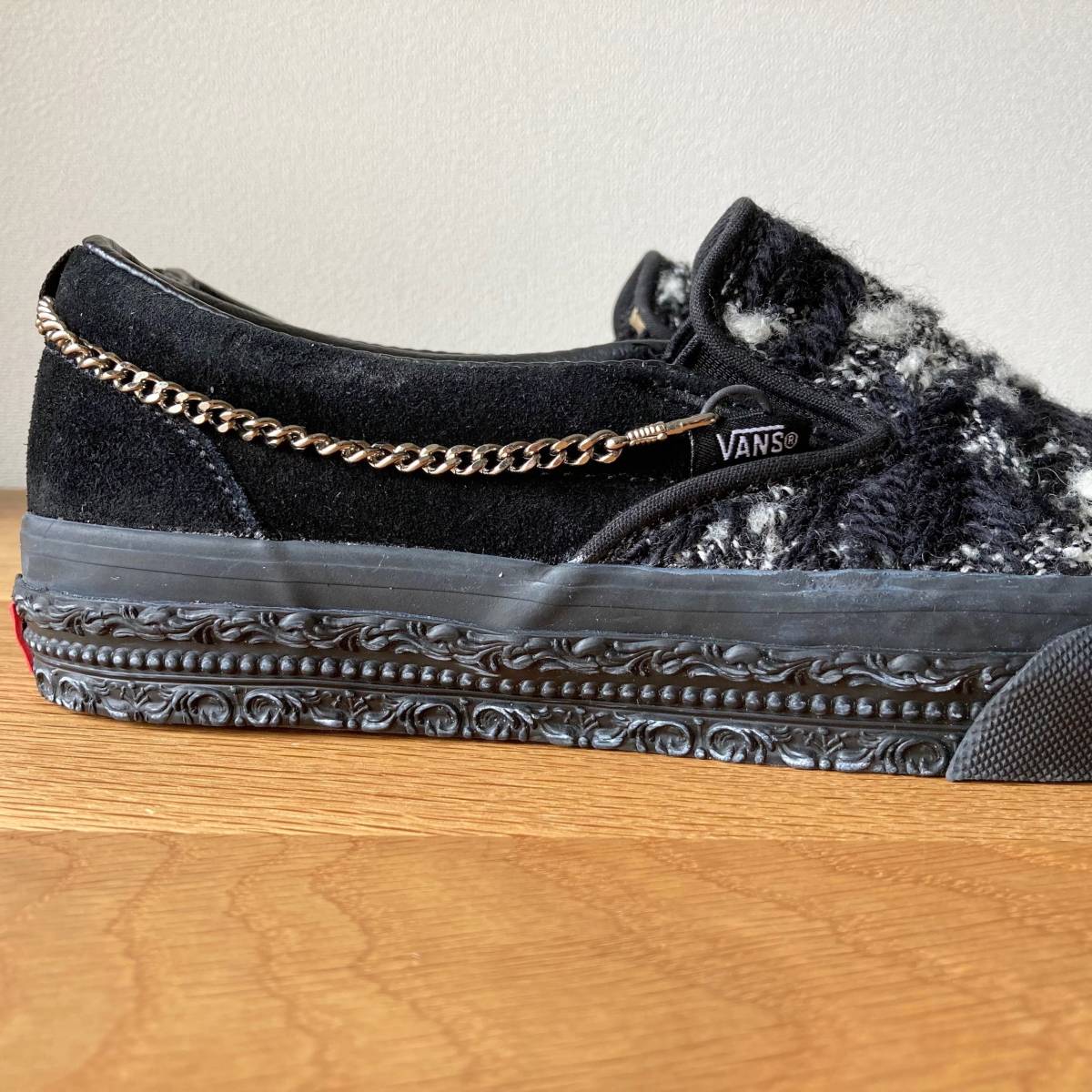 送無料 新品レア コラボ 3.02万円 VANS × SLOWGUN TWEED V98 SLIPON 