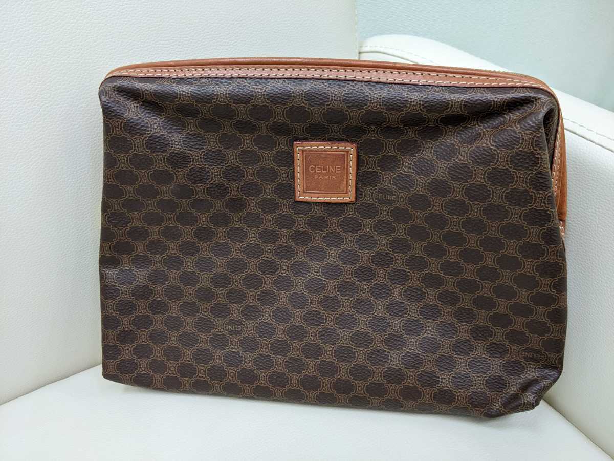 SALE，品質保証 CELINE セリーヌ マカダム セカンドバッグ ハンドポーチ(ハンドバッグ)｜売買されたオークション情報、yahooの商品情報をアーカイブ公開 - オークファン かばん、バッグ