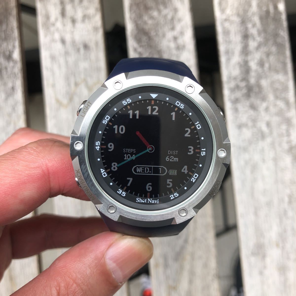 美品】Shot NAvi w1 Evolve 希少ネイビー ショットナビ最新式時計型GPS